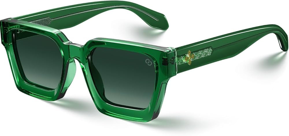 VISOONE Fashion 100% UV400 Protection Rectangle TR90 Y2K Sunglasses Accessories for Women Men RIV... | Amazon (US)