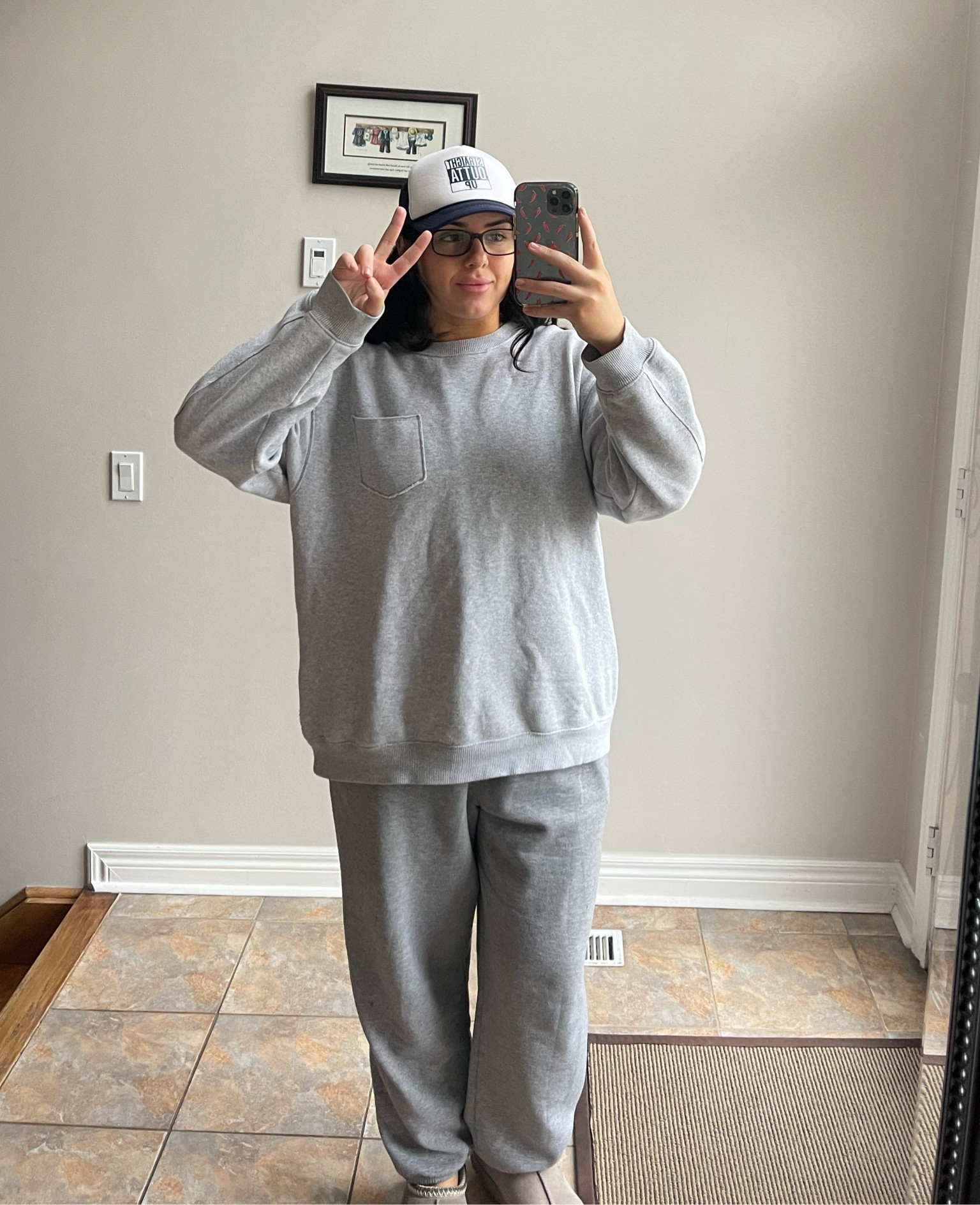 Taking the dog out in the morning fit🩶

#LTKmidsize #LTKcanada