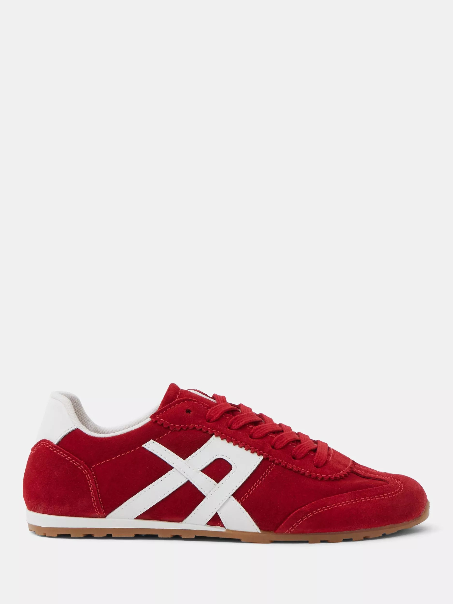 HUSHSuede Trainers, Red/White | John Lewis (UK)
