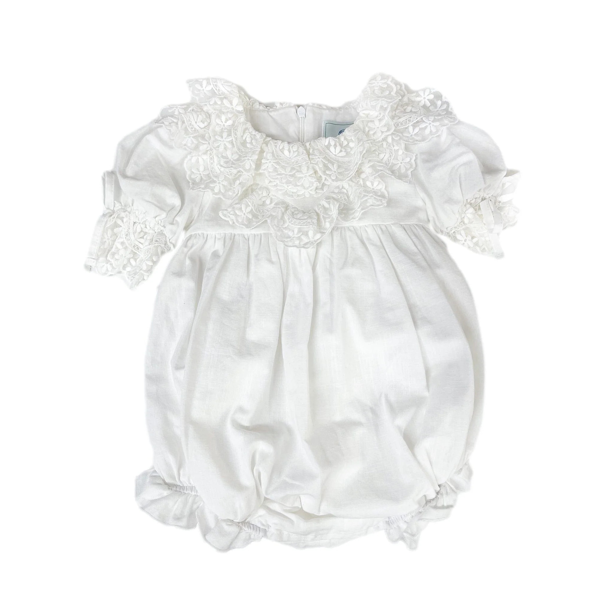 Katherine Embroidered Linen Romper | petite maison kids