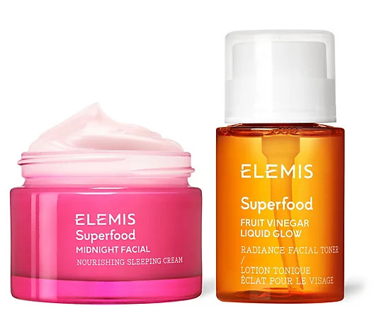 ELEMIS Superfood Glow Tonic & Midnight Facial Do | QVC