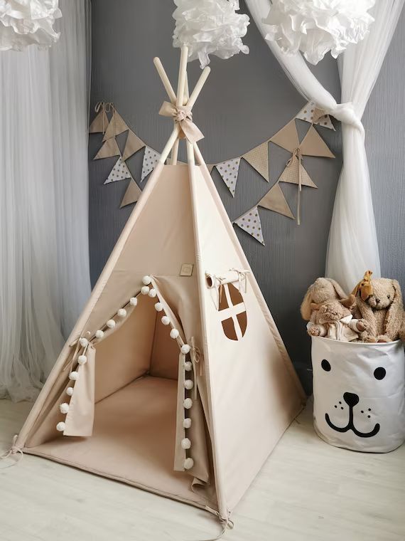 Teepee Wigwam Playtent Kids Tent Playhouse Tipi Indian - Etsy | Etsy (US)