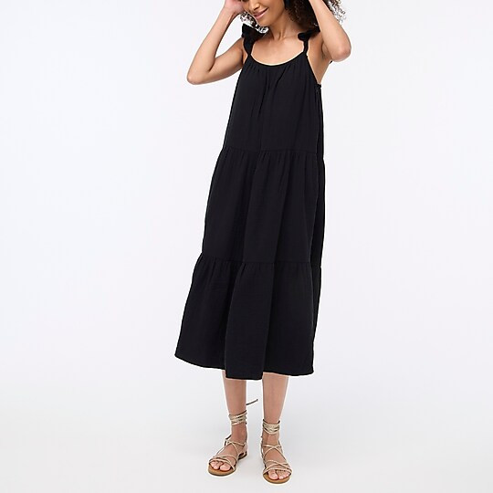 Ruffle-strap gauze maxi dress | J.Crew Factory