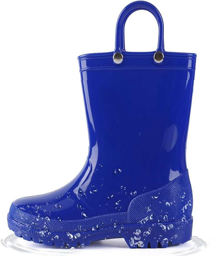 HugRain Toddler Kids Lightweight Adorable Rain Boots | Amazon (US)