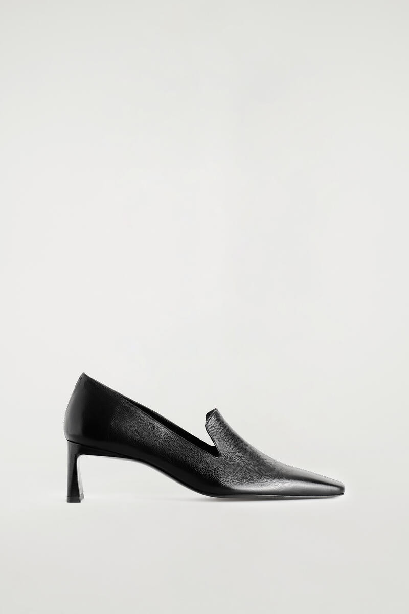Angular Leather Heeled Loafers | COS UK