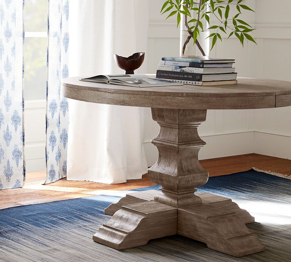 Banks Round Pedestal Extending Dining Table | Pottery Barn (US)