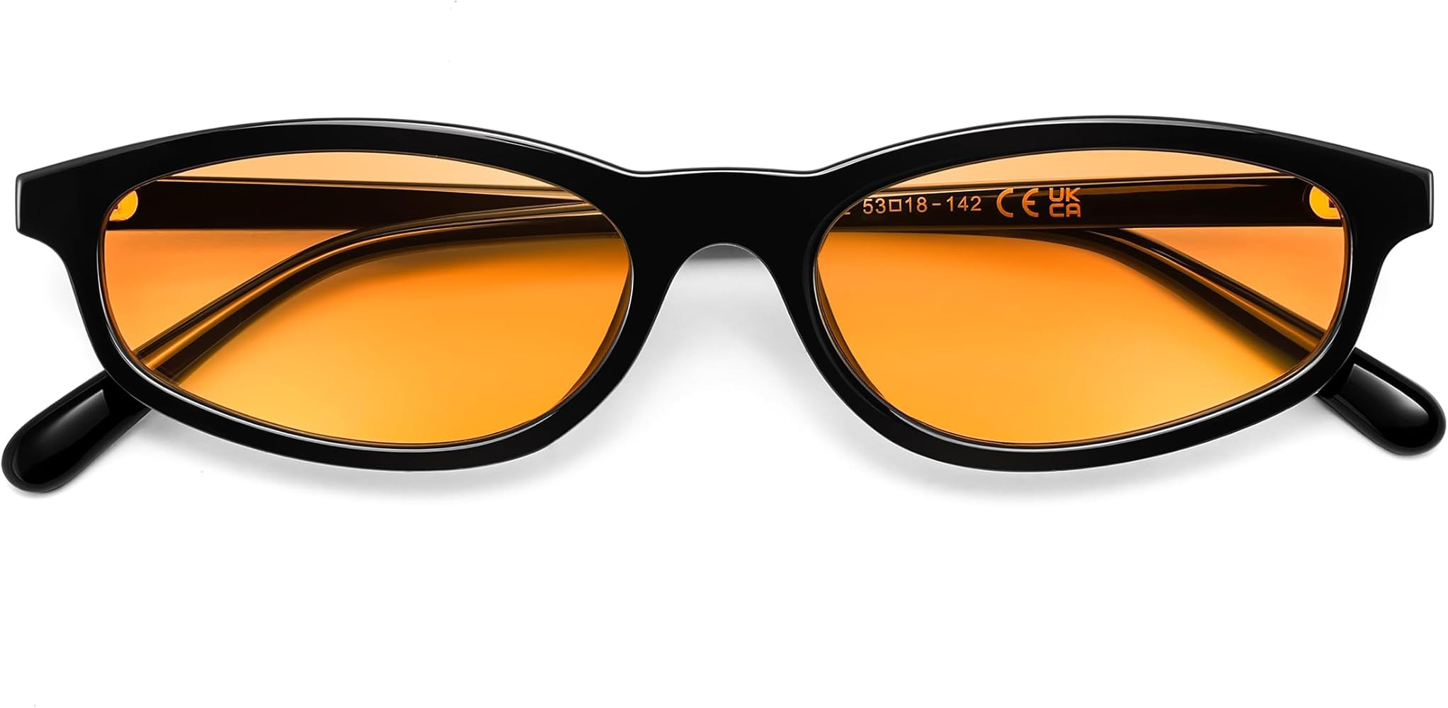 FEISEDY Small Oval Sunglasses for Women Men, Cat Eye 90s Y2k Sunnies, Lightweight Narrow Shades T... | Amazon (US)