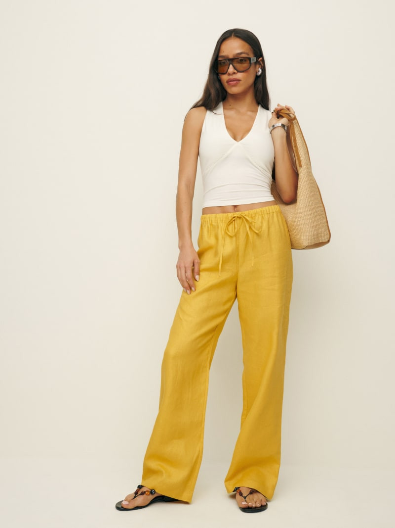 Olina Linen Pant | Reformation (Global)