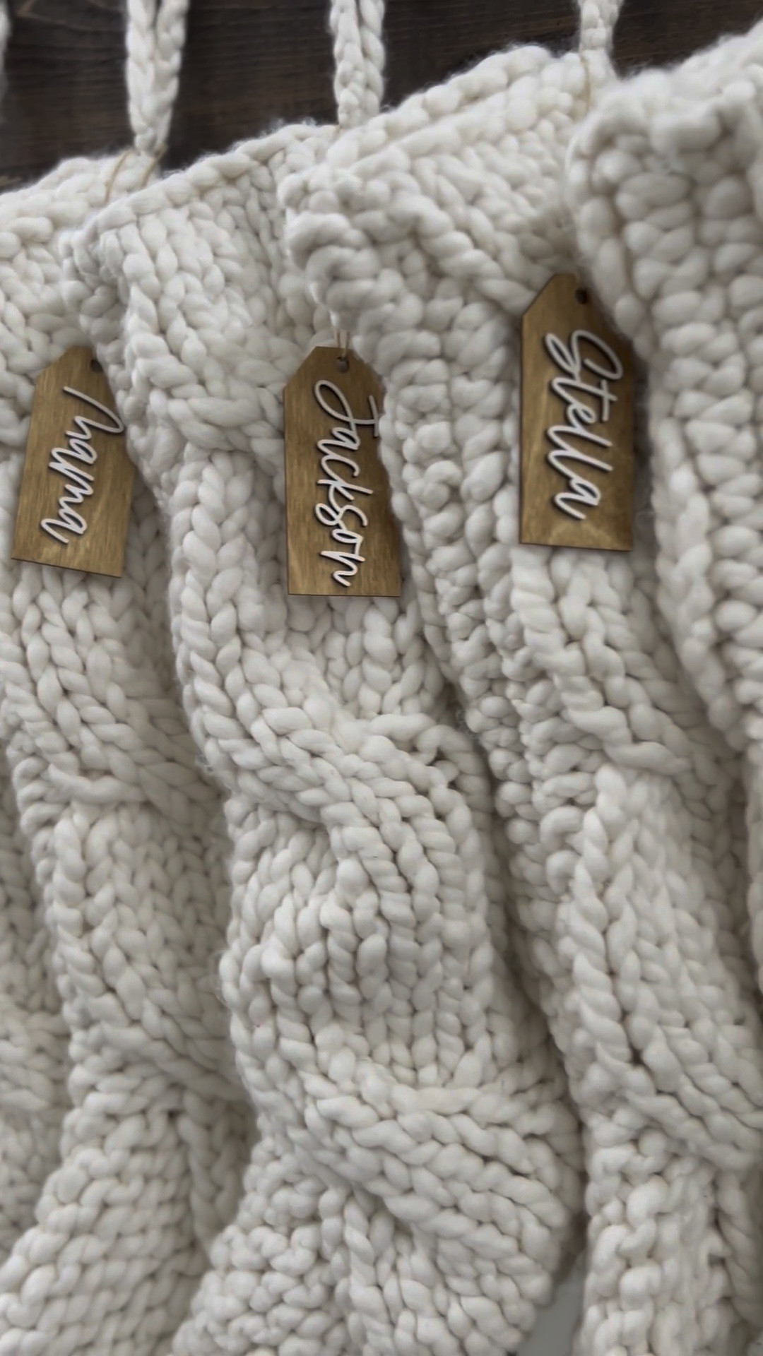 These stockings are still my fave! I searched high and low for BIG/LONG white knit stockings and these are the best out there! The make a statement and hold so much! I love them paired with our personalized stocking tags! Christmas decor is coming! Are you ready??

#LTKSeasonal #LTKHome #LTKHoliday