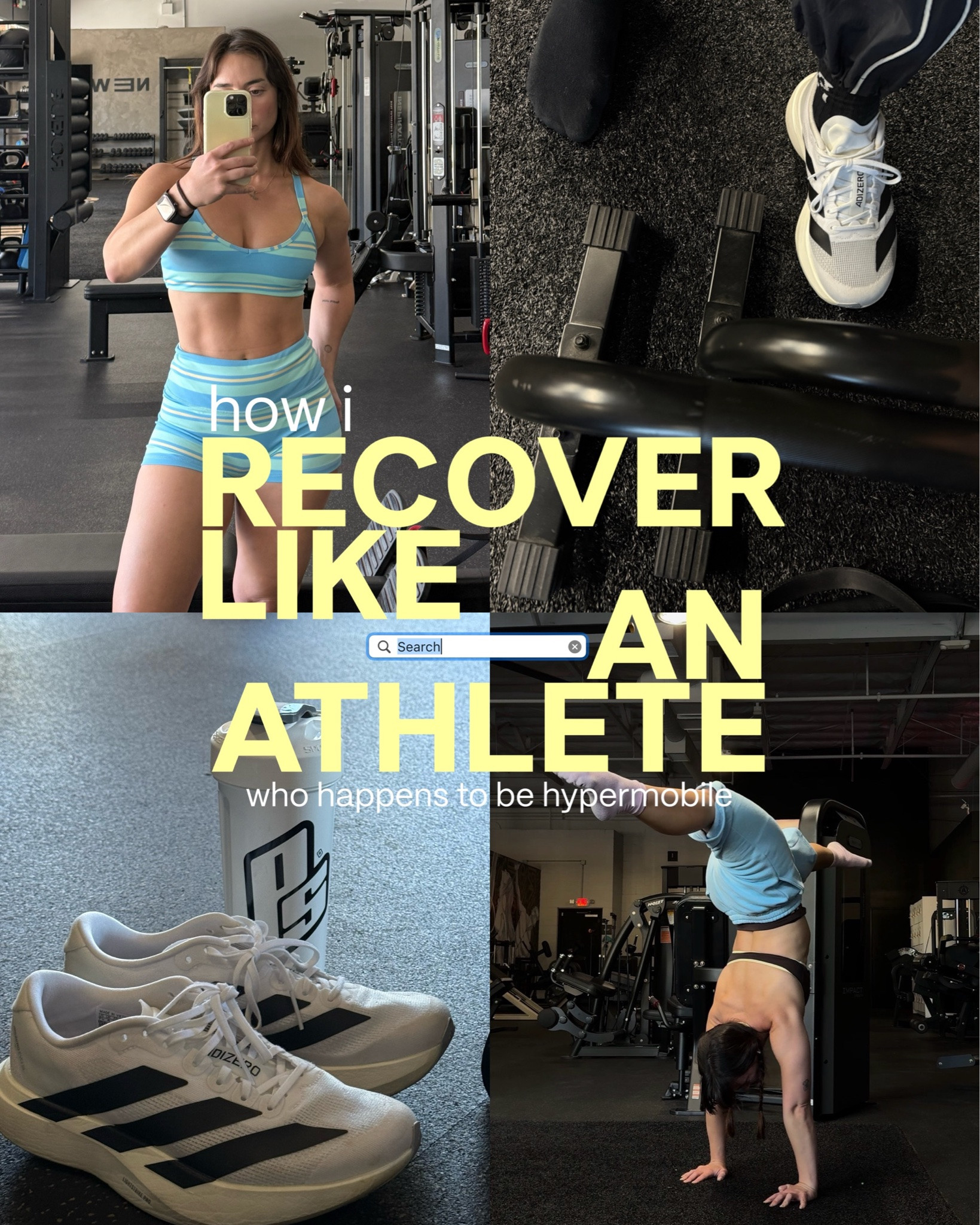 This is how I approach recovery and pain management as a hypermobile athlete. Nothing too complex, just tried and true methods that work for me. 

I’ve done weekly epsom salt baths for years. They soothe muscle aches and generally relaxes me.

Compression boots. These are on the pricier side but there are more affordable options available online. These help with circulation and honestly nothing better than these after a leg day or a run. 

What can I say that hasn’t already been said 10000000000x infinity times? I try to get enough protein and greens. I could probably be a little more strict actually but that’s okay.

I regret not taking creatine sooner. It’s helped me to be able to push a little harder in the gym and I do notice I have more energy since starting it. I started because I saw it is recommended for hypermobile people. 

I use @prosupps creatine! 🔗 in bio use c0de SHEVIE 🫶

I need a loooot of sleep. If I don’t get 9-10 hours I’m having a subpar day. It’s crazy the amount of work your body does to heal you while you sleep. 

Electrolytes are helpful for athletes in general but I especially like them to help manage some symptoms associated with my hypermobility.

I use @prosupps ionIQ which has 5mg of creatine in each packet as well. Link is in bio C0DE SHEVIE 🫶

Do what works for you!

In the top picture I am tying my legs together to sit and do work because my hips never feel stable and I sit in weird ways that end up causing pain.

Bottom photo is me holding a lacrosse ball. I use the lacrosse ball to roll out my muscles which always feel like they have knots in them. Helps my body relax. 

#recovery #athlete #hypermobile #hypermobileathlete #lacrosseball

#LTKActive #LTKselfcare #LTKfitnessgoals