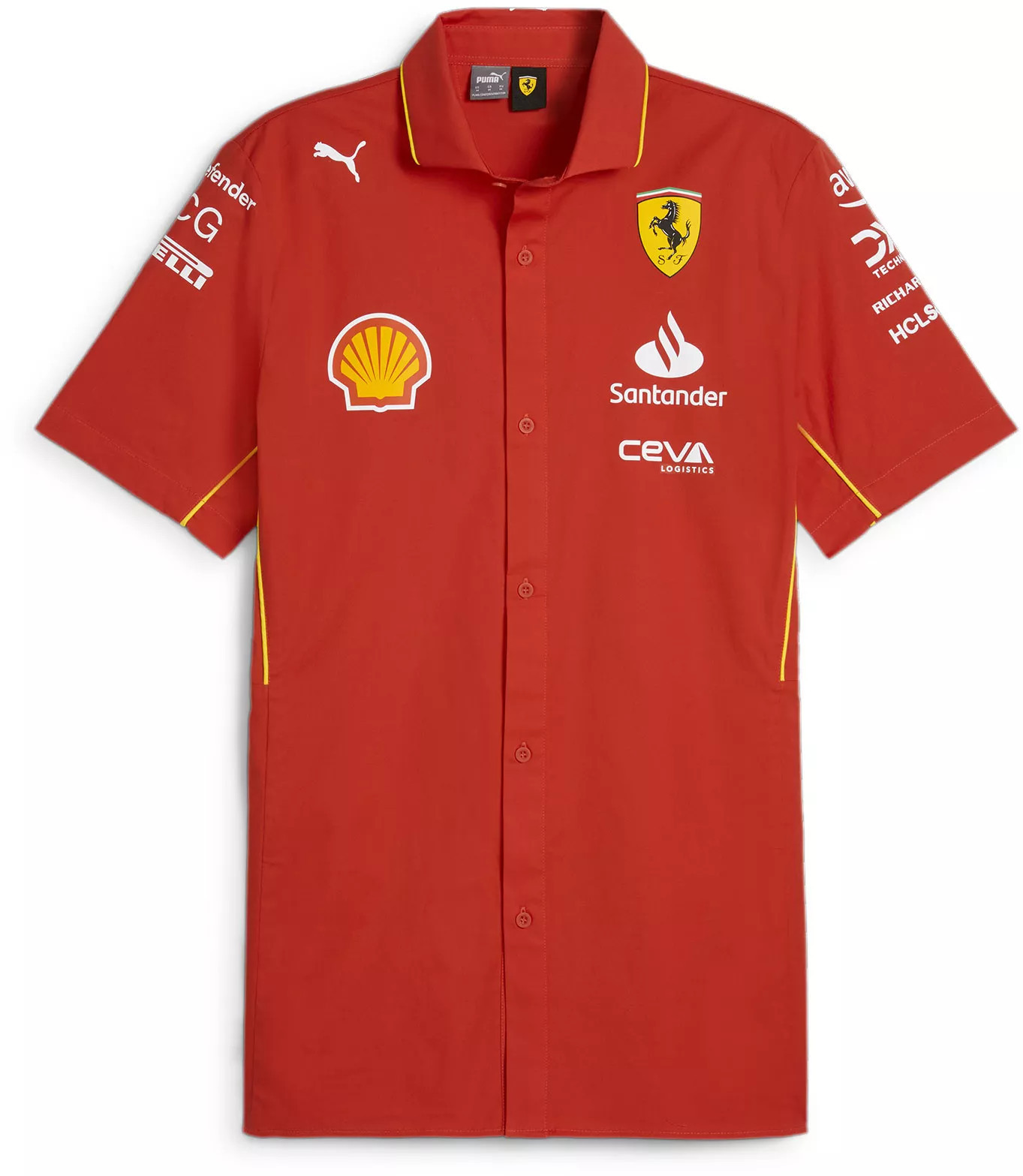 Puma Adult Ferrari Racing Red Team Button Down Short Sleeve Shirt, Men's, Small | DICK'S Sporting Goods