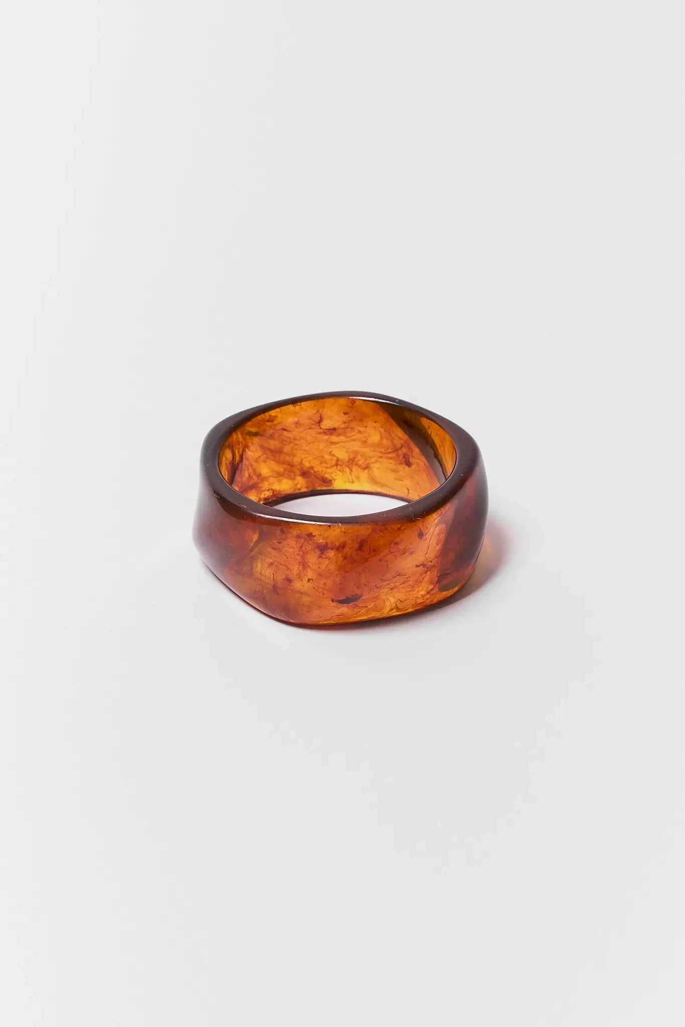 Brown Marbled Acrylic Bangle | Avara