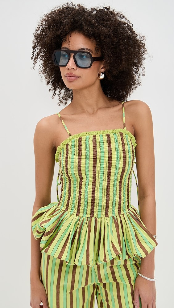 Damson Madder Bethan Bubble Cami in Tropical Business Stripe | Shopbop | Shopbop