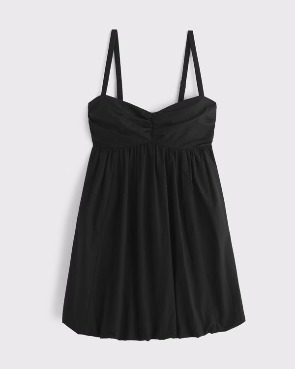 Babydoll Bubble Hem Mini Dress | Abercrombie & Fitch (US)