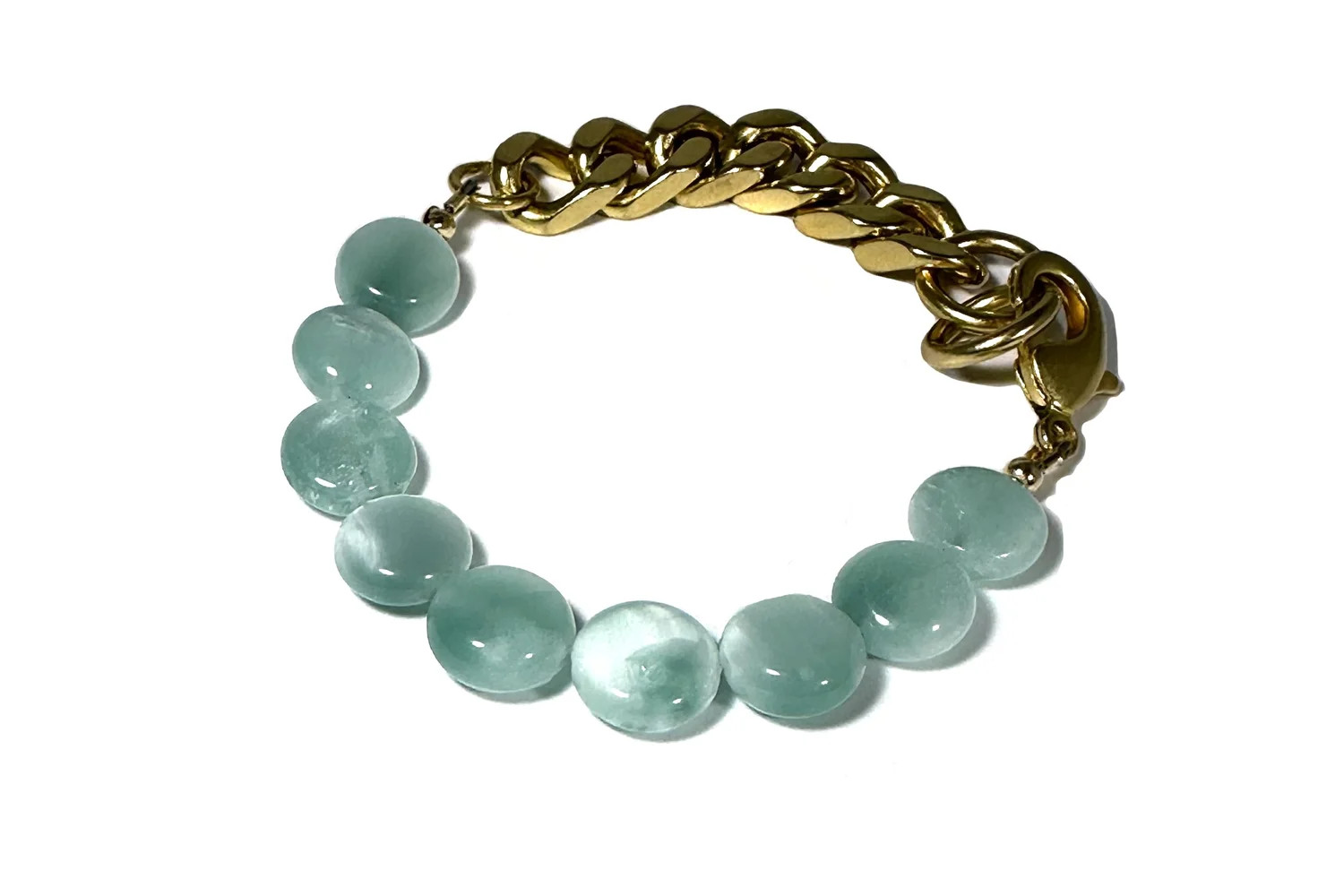 REMIX: GREEN MOONSTONE COIN BRACELET \u2014 Rachel Nathan | Rachel Nathan