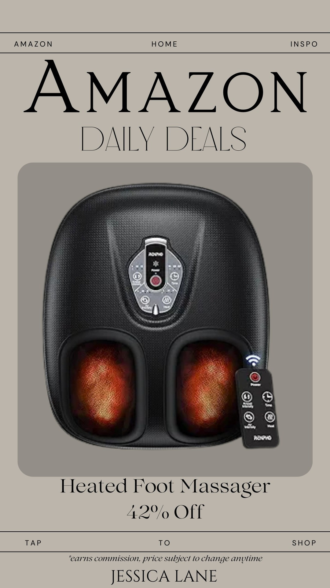 Perfect for cold nights and tired feet—this heated foot massager delivers soothing warmth and deep relief after long days. A cozy must-have you’ll use nonstop.#AmazonFinds #DailyDeals #CozyHome #FootMassager #SelfCareAtHome

#LTKGiftGuide #LTKOver40 #LTKActive