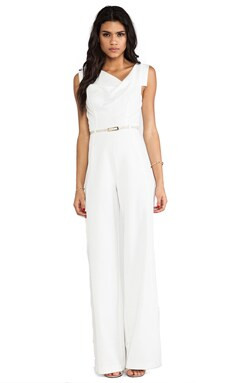 Black Halo Jackie Jumpsuit in Winter White from Revolve.com | Revolve Clothing (Global)