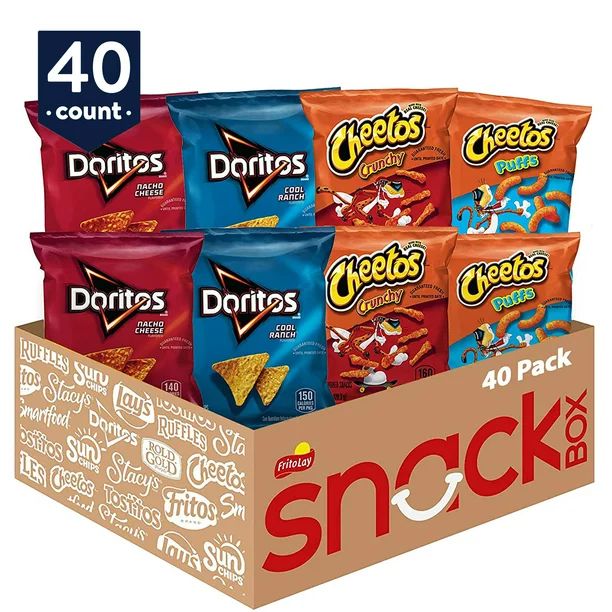 Frito-Lay Doritos & Cheetos Mix Snacks Variety Pack, Gluten-Free, 40 Count | Walmart (US)