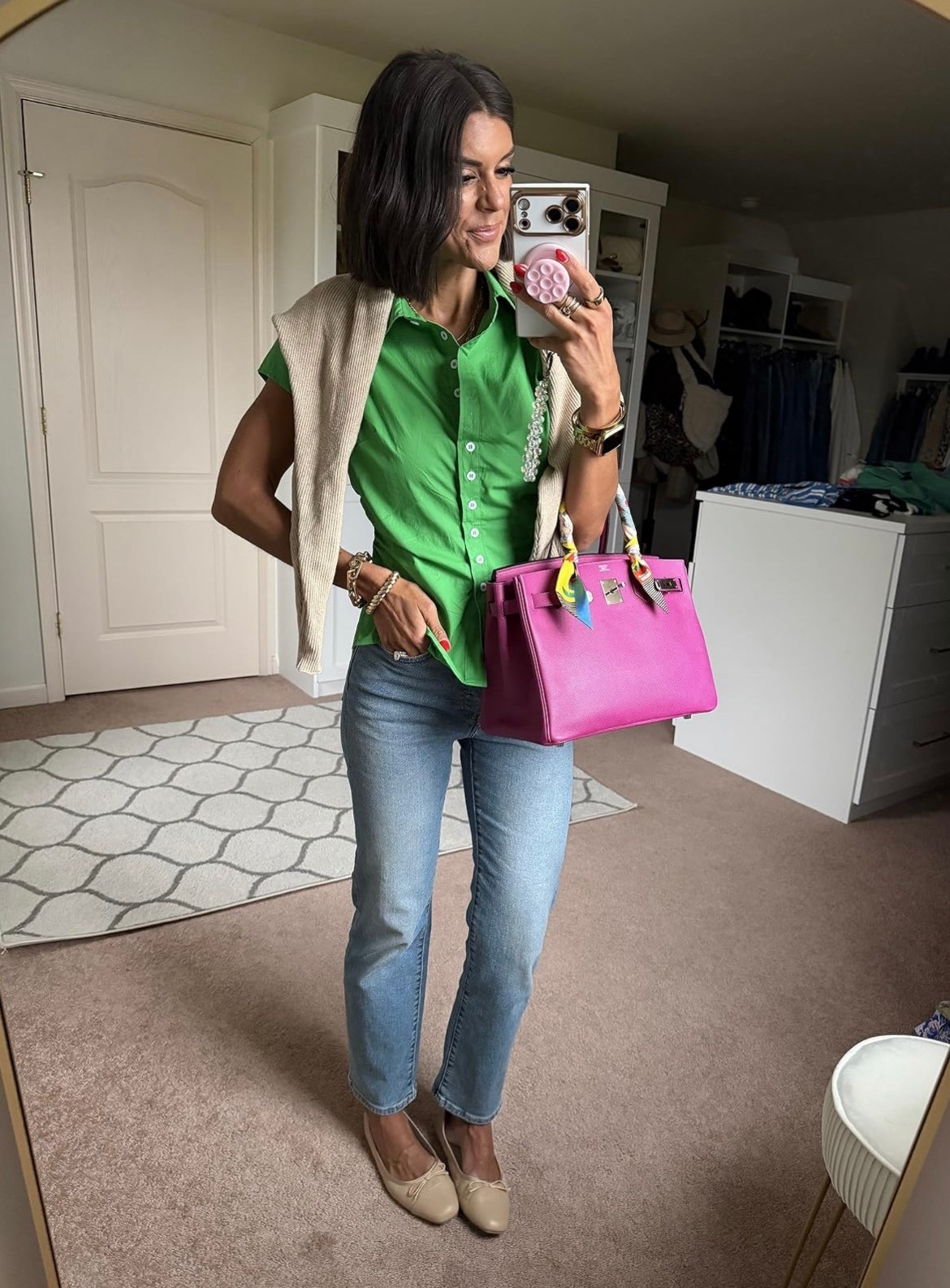 size small in top Size 26 in Levi jeans (sized up one)

#LTKSeasonal #LTKdayinmylife #LTKootd