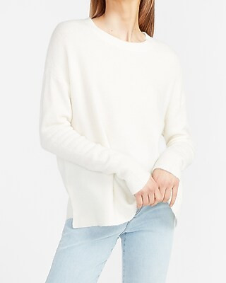 Crew Neck Slit Side Sweater | Express