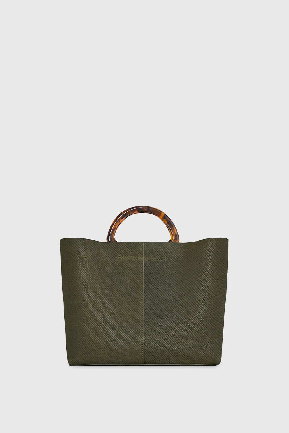 Rebecca Minkoff Square Tote With Resin Handle Bag In Olive | Rebecca Minkoff