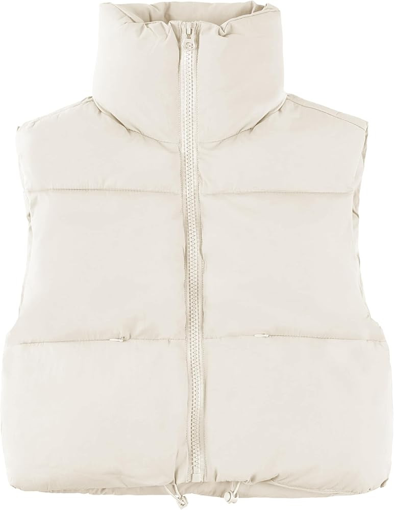 Lianlive Womens Cropped Puffer Vest Zip Up Stand Collar Sleeveless Crop Padded Vests Gilet | Amazon (US)