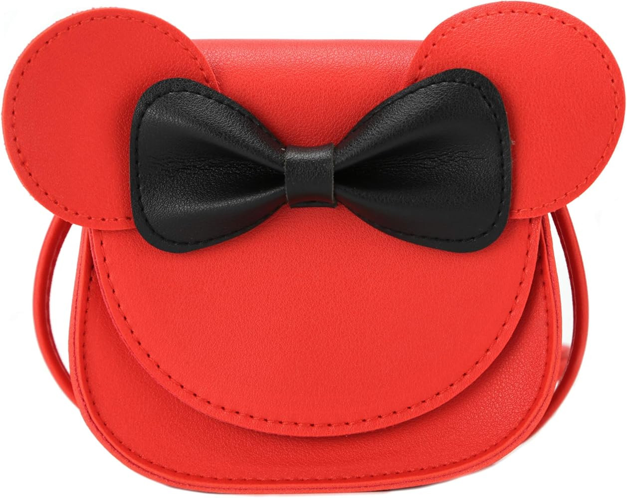 Little Mouse Ear Bow Crossbody Purse,PU Shoulder Handbag for Kids Girls Toddlers | Amazon (US)