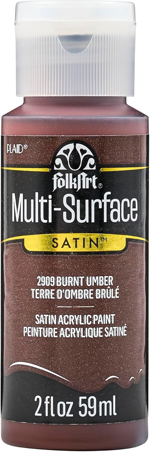 FolkArt Multi-Surface Paint in Assorted Colors (2 oz), 2909, Burnt Umber | Amazon (US)