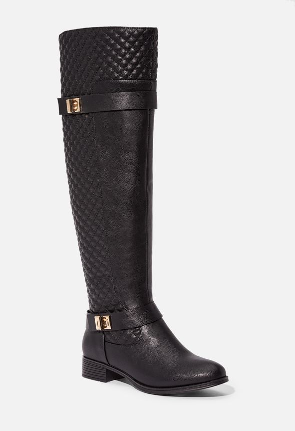 Keswick Quilted Buckle Riding Boot | JustFab