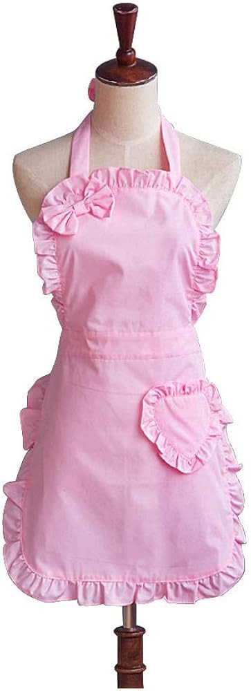 Cute Girls Bowknot Lady's Kitchen Restaurant Women's Cake Apron Fashion Funny Aprons for Christma... | Amazon (US)