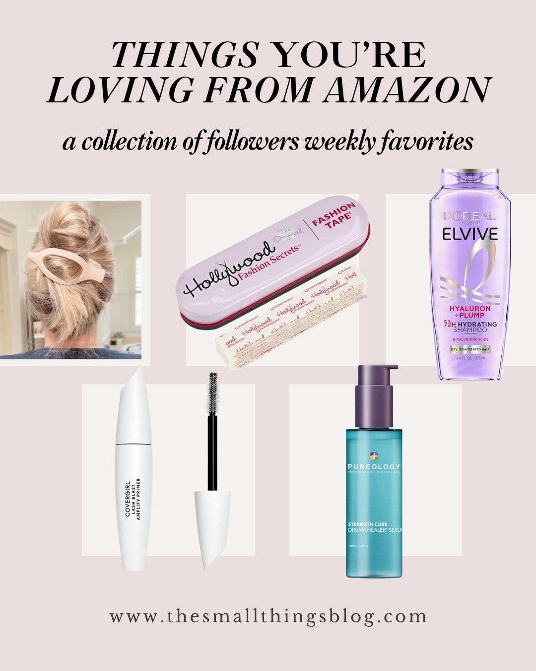 things youre loving from amazon, covergirl, fashion tape, shampoo, hair serum, hair clips, amazon beauty 

 #LTKGiftGuide #LTKStyleTip #LTKBeauty