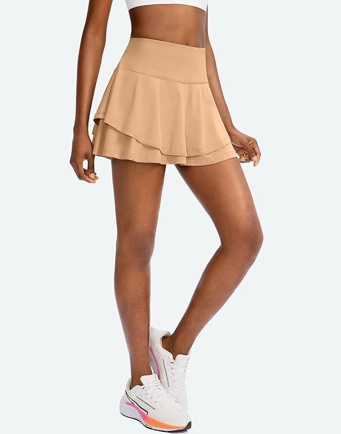 Pleated Tennis Skirt for Women with Shorts 4 Pockets High Waist Women's Workout Running Athletic ... | Amazon (US)