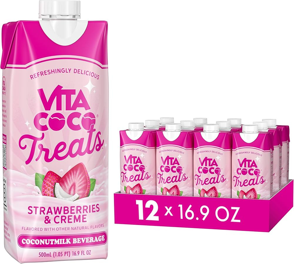 Vita Coco Treats Strawberries & Cream Coconut Milk Drink | Sweet, Refreshing, Treat | Lower Sugar... | Amazon (US)