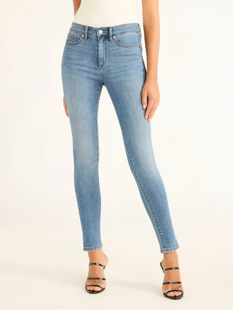 Sofia Jeans by Sofia Vergara Women's Sofia Mid Rise Ankle Raw Hem Jeans, Sizes 0-20 - Walmart.com | Walmart (US)