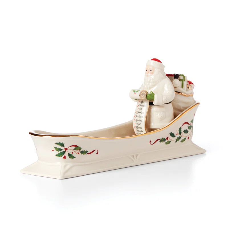 Holiday Santa Sleigh Cracker Tray | Wayfair North America