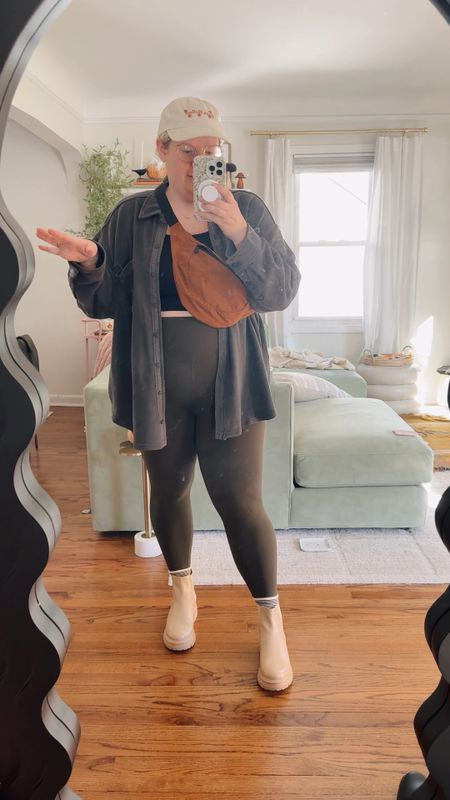 Comfy casual fall outfit! Love these lululemon align dupe leggings so much #amazonfinds #midsize #midsizestyle 

#LTKmidsize