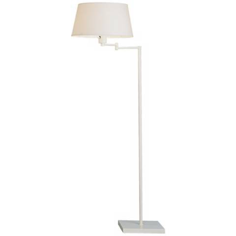 Robert Abbey Real Simple White Swing Arm Floor Lamp | LampsPlus.com