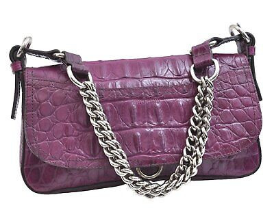 Authentic MIU MIU Vintage Leather Chain Shoulder Hand Bag Purse Purple 8030E | eBay US