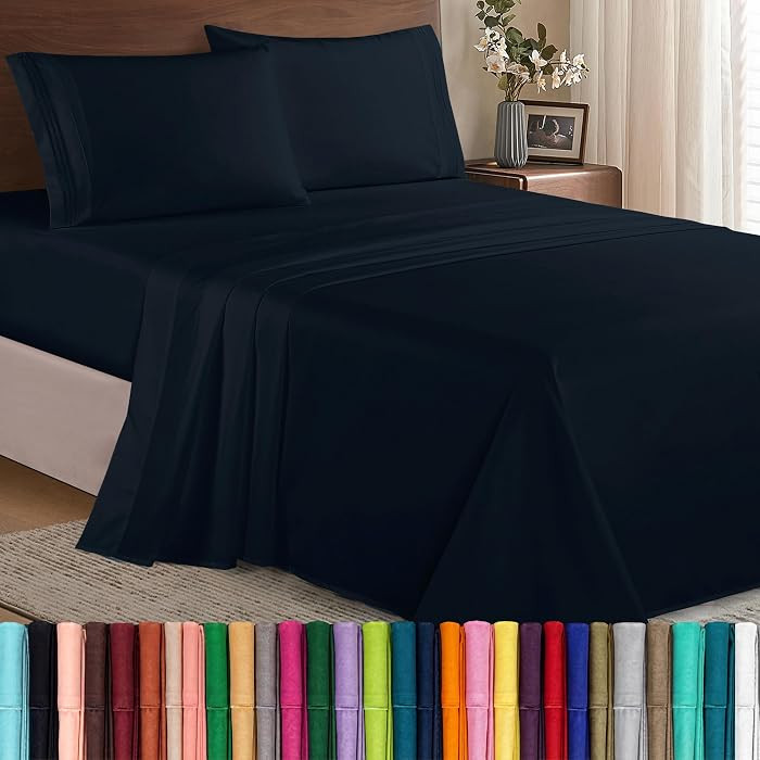 Elegant Comfort Luxury Soft 1500 Premier Egyptian 4-Piece Premium Hotel Quality Wrinkle Resistant... | Amazon (US)