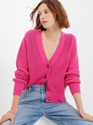 Classic Cotton Rib Cardigan | Gap (US)