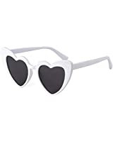YooThink Love Heart Shaped Sunglasses for Women ,Vintage Cat Eye Mod Style Retro Glasses | Amazon (US)