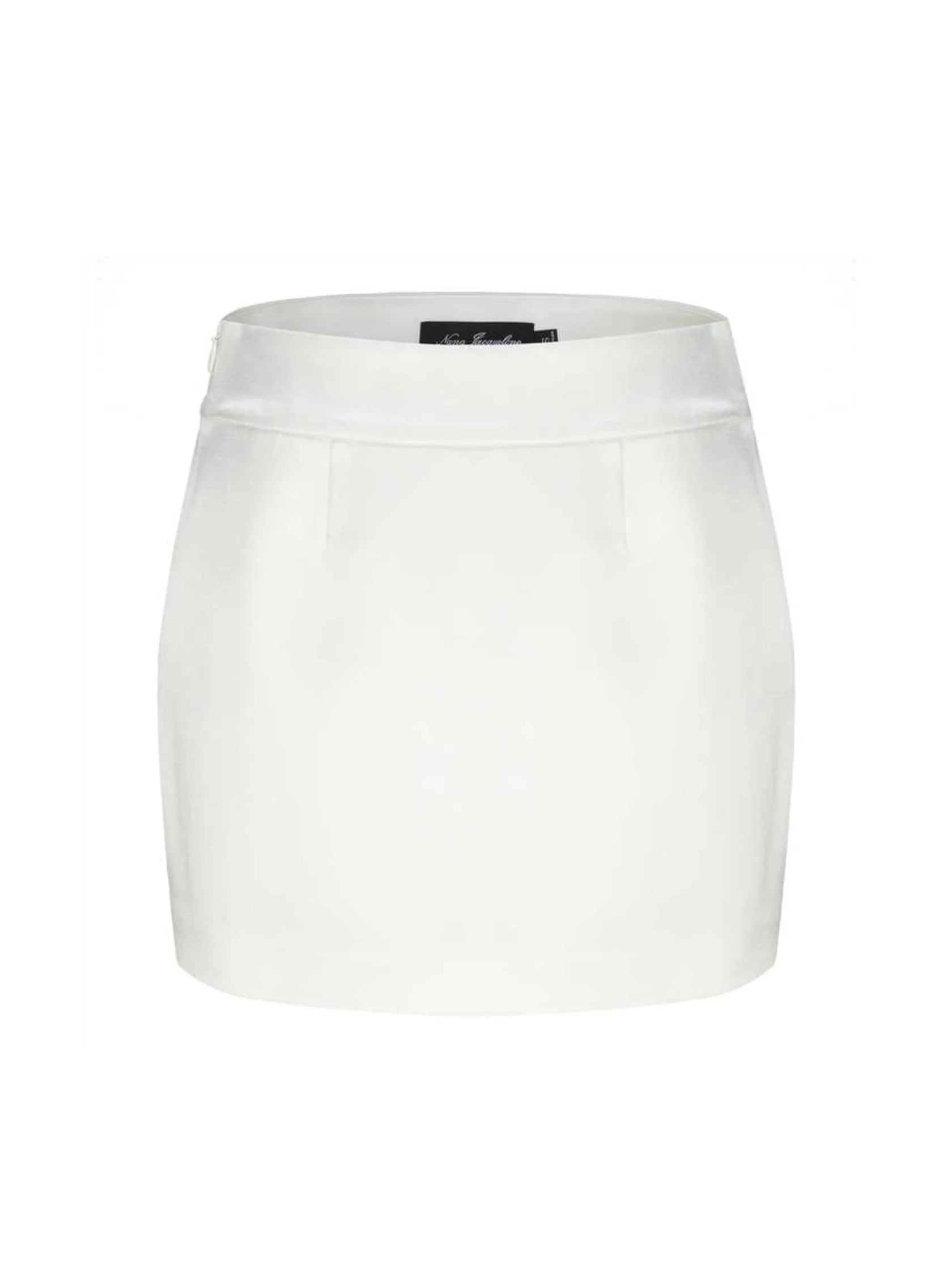 Emilia Satin Skirt (White) (Final Sale) | Nana Jacqueline