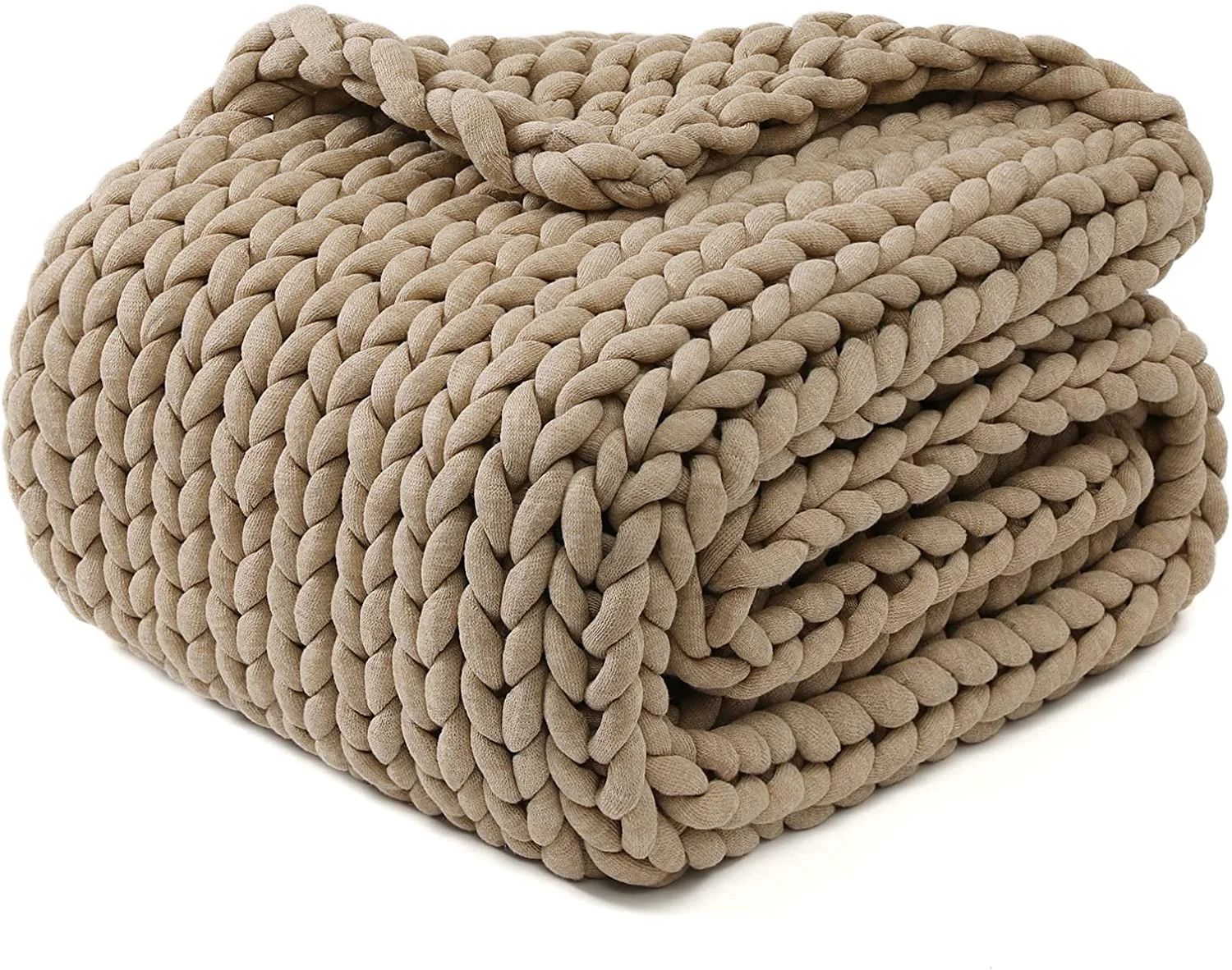 YnM Chunky Throw Blanket, Medium-Weight, Hand Knitted, Skin Friendly, Ventilated and Breathable, ... | Walmart (US)