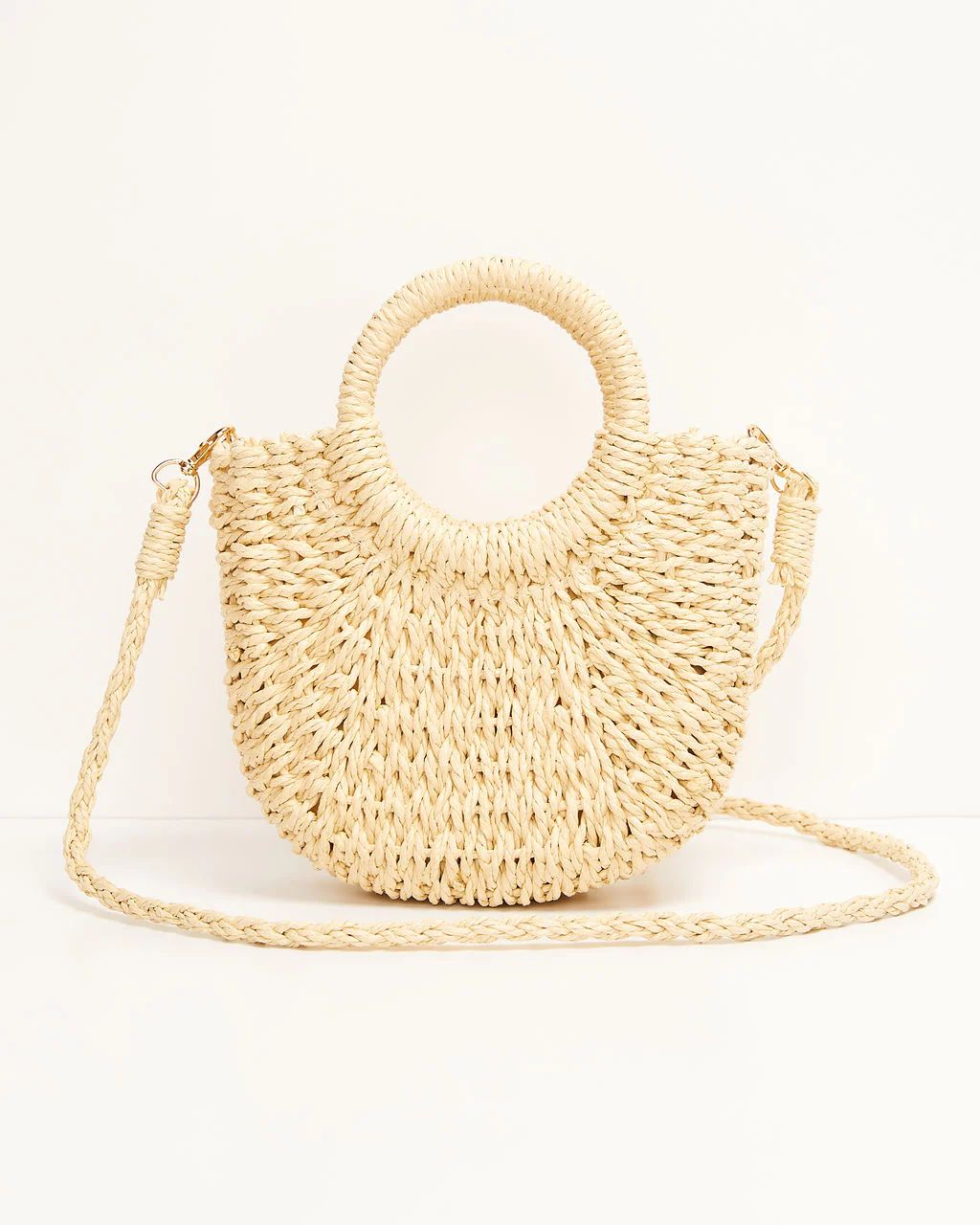 Valencia Small Rounded Straw Tote | VICI Collection