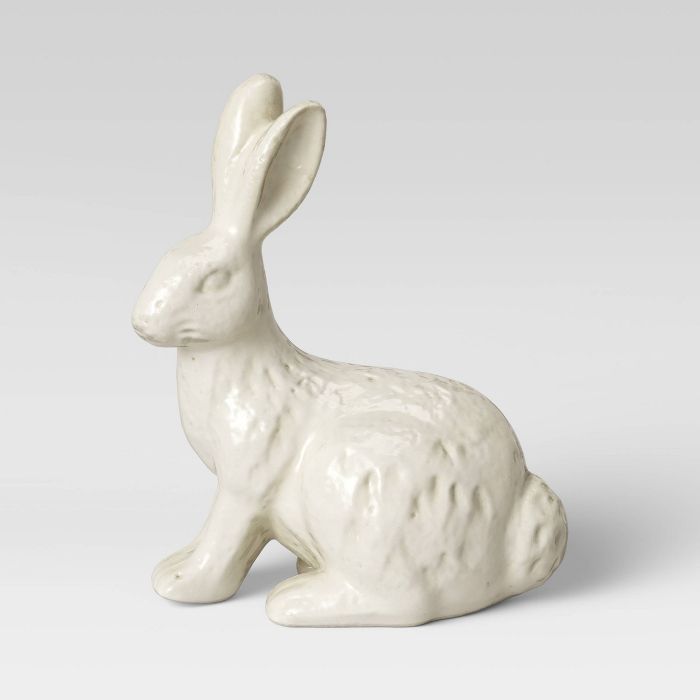 Ceramic Bunny Figurine with Glossy Sand Glaze Beige - Threshold™ | Target