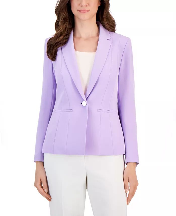 Kasper Women's Stretch Crepe One-Button Jacket - Macy's | Macy's