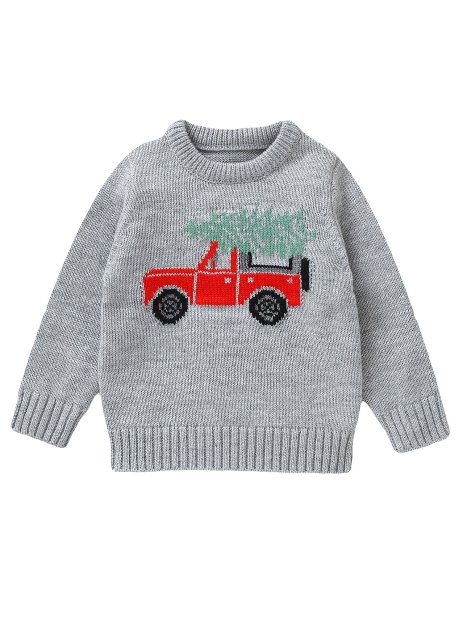 GXFC Baby Boys Girls Christmas Sweaters Toddler Red Truck Print Special Christmas Holiday Sweater... | Walmart (US)
