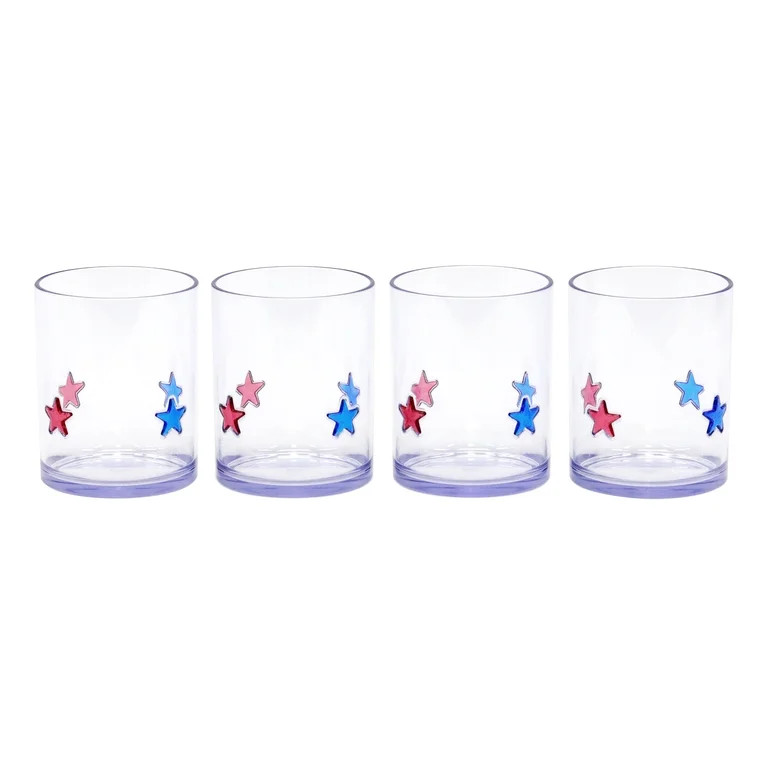Celebrate It 13.5oz. Red, White & Blue Stars Tumblers, 4ct. , Red, White, & Blue Party Supplies a... | Walmart (US)
