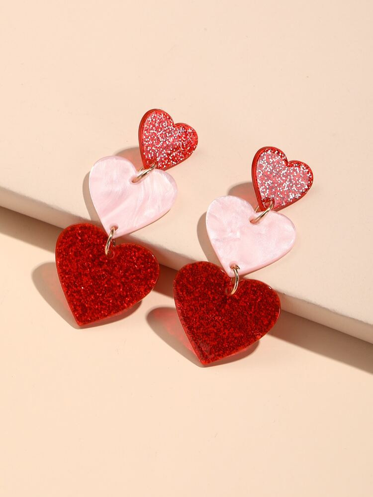 Heart Drop Earrings | SHEIN
