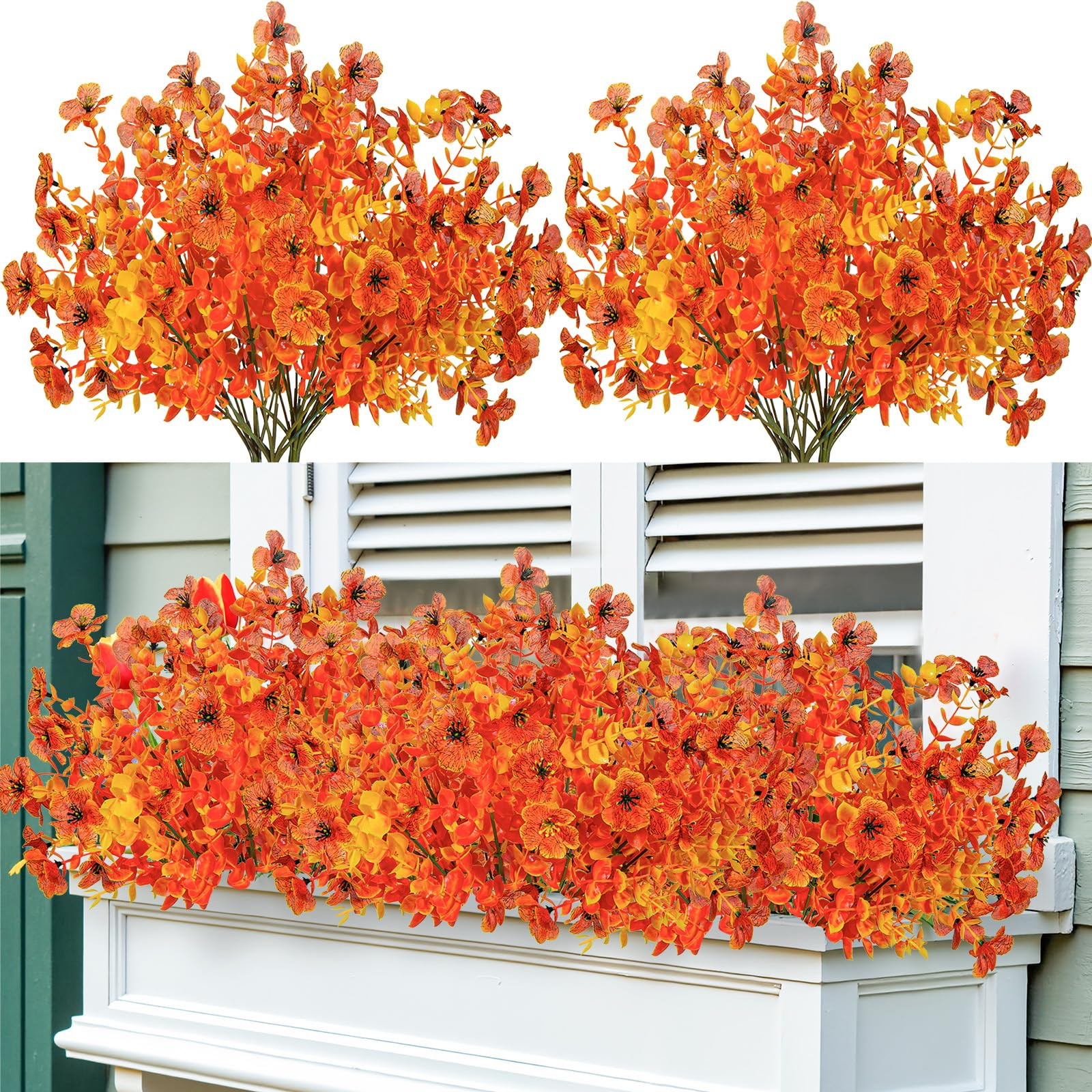 Artificial Flowers Plants for Fall Autumn Decoration, 10 Bundles Faux Eucalyptus Flowers UV Resis... | Amazon (CA)